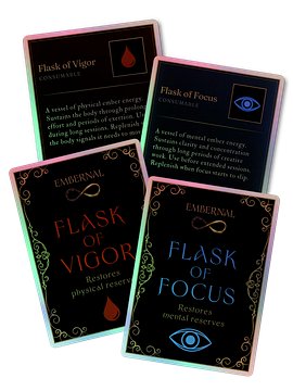 The Full Flask Set - Focus & Vigor Holographic Stickers