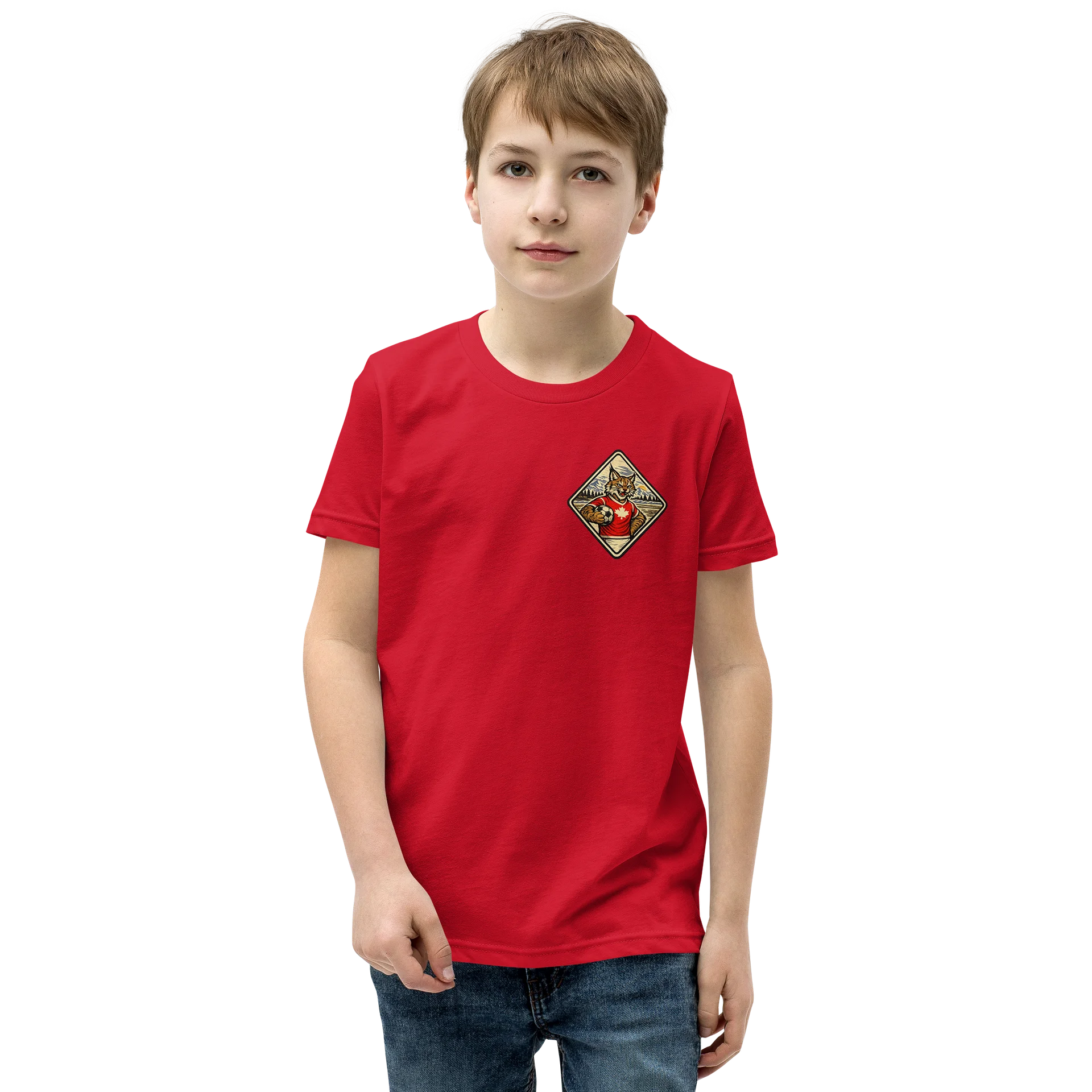 Lynx Soccer Player T-Shirt for Kids | The Wild Games product image (27)