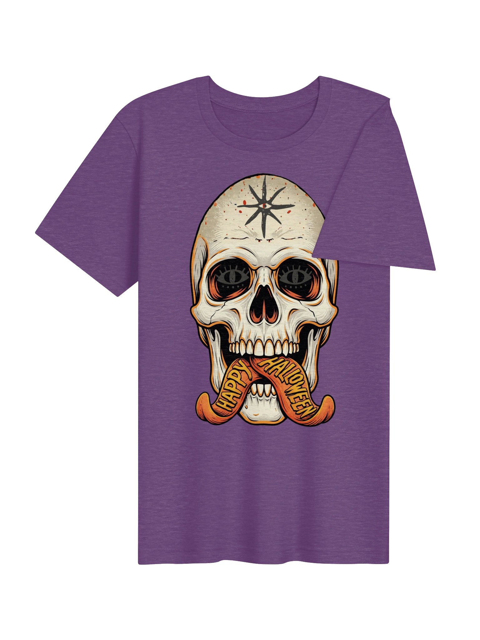 Happy Halloween Skull Tongues Tee product image (4)