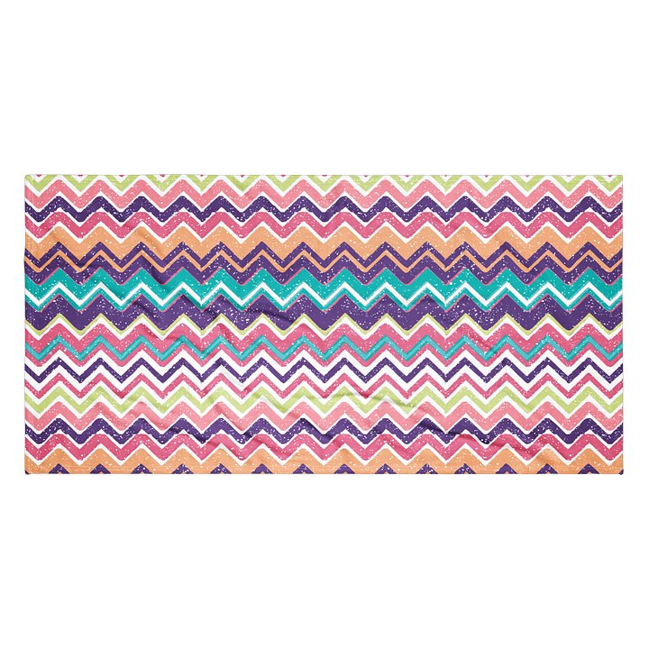 Colorful Zigzag Beach Towel – Soft Absorbent Summer Pool & Travel Towel 30x60 Inch Plush Towel product image (2)