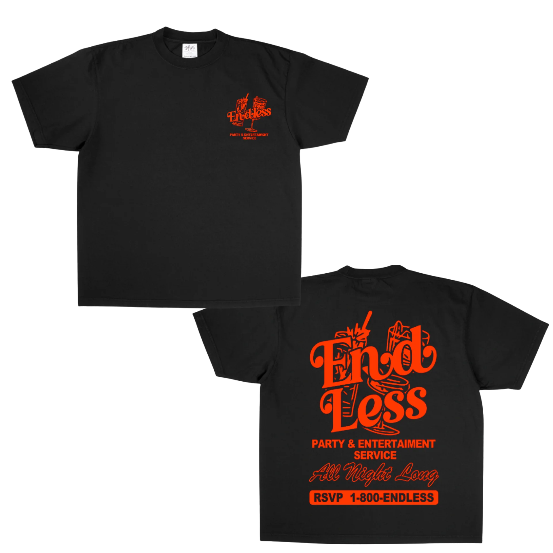 Endless Hotline "Black" Heavyweight Tee product image (1)