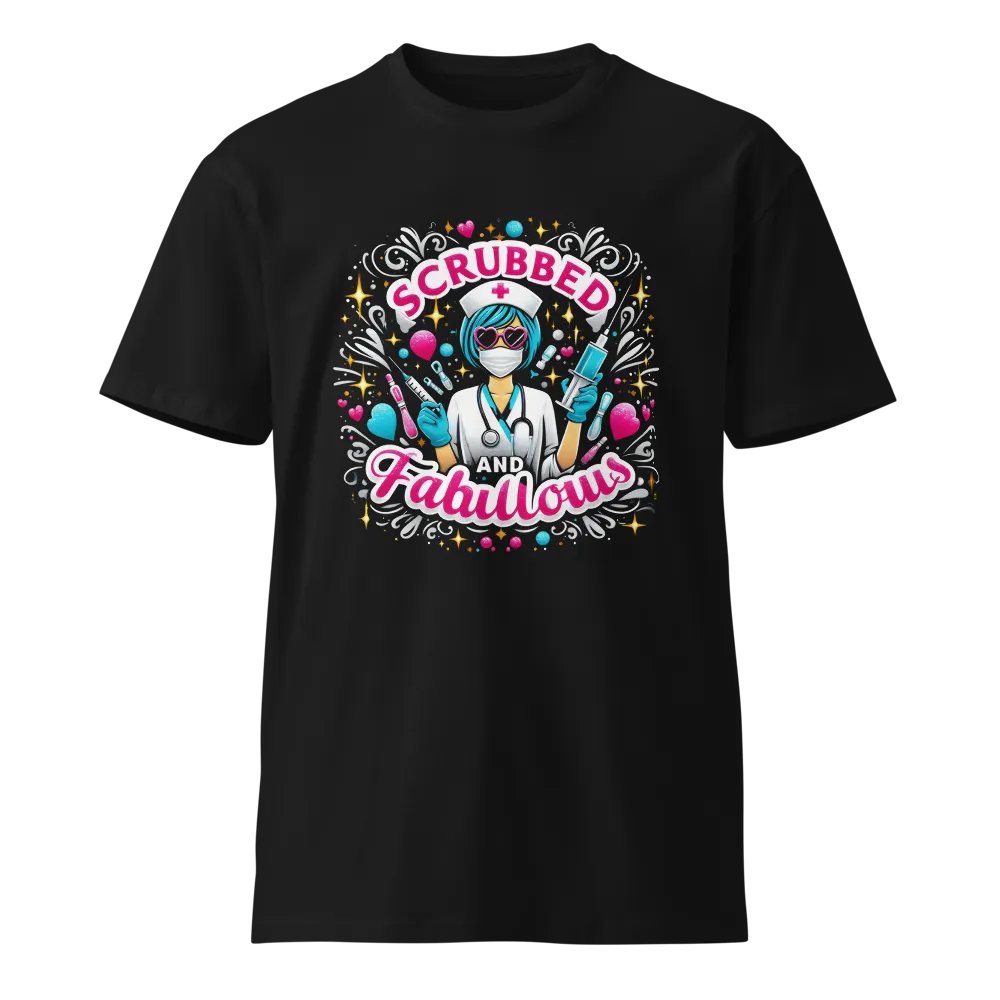 Fabulous Nurse Illustrated Premium T-Shirt product image (1)