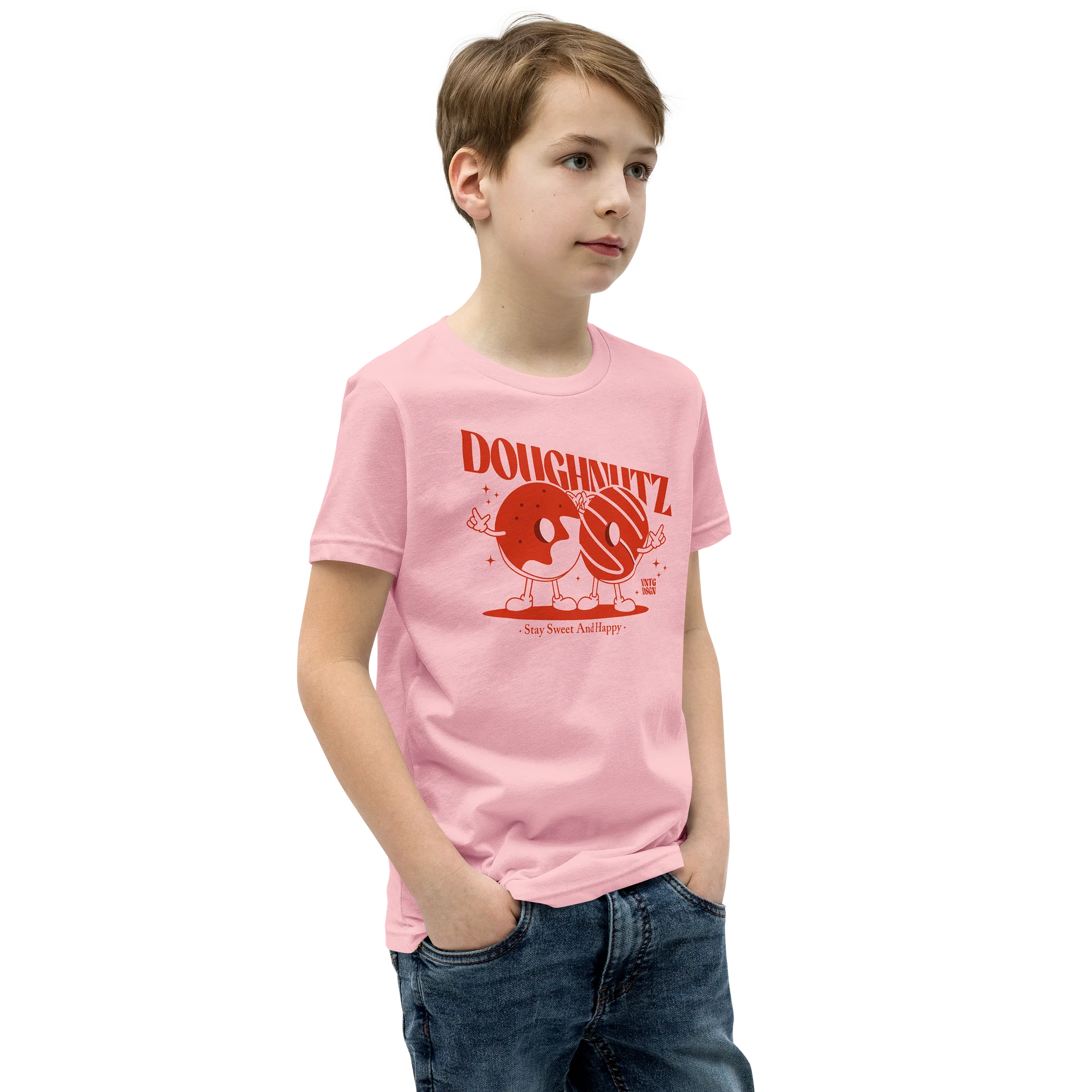 Doughnutz – Stay Sweet & Happy | Retro Kids T-Shirt product image (6)