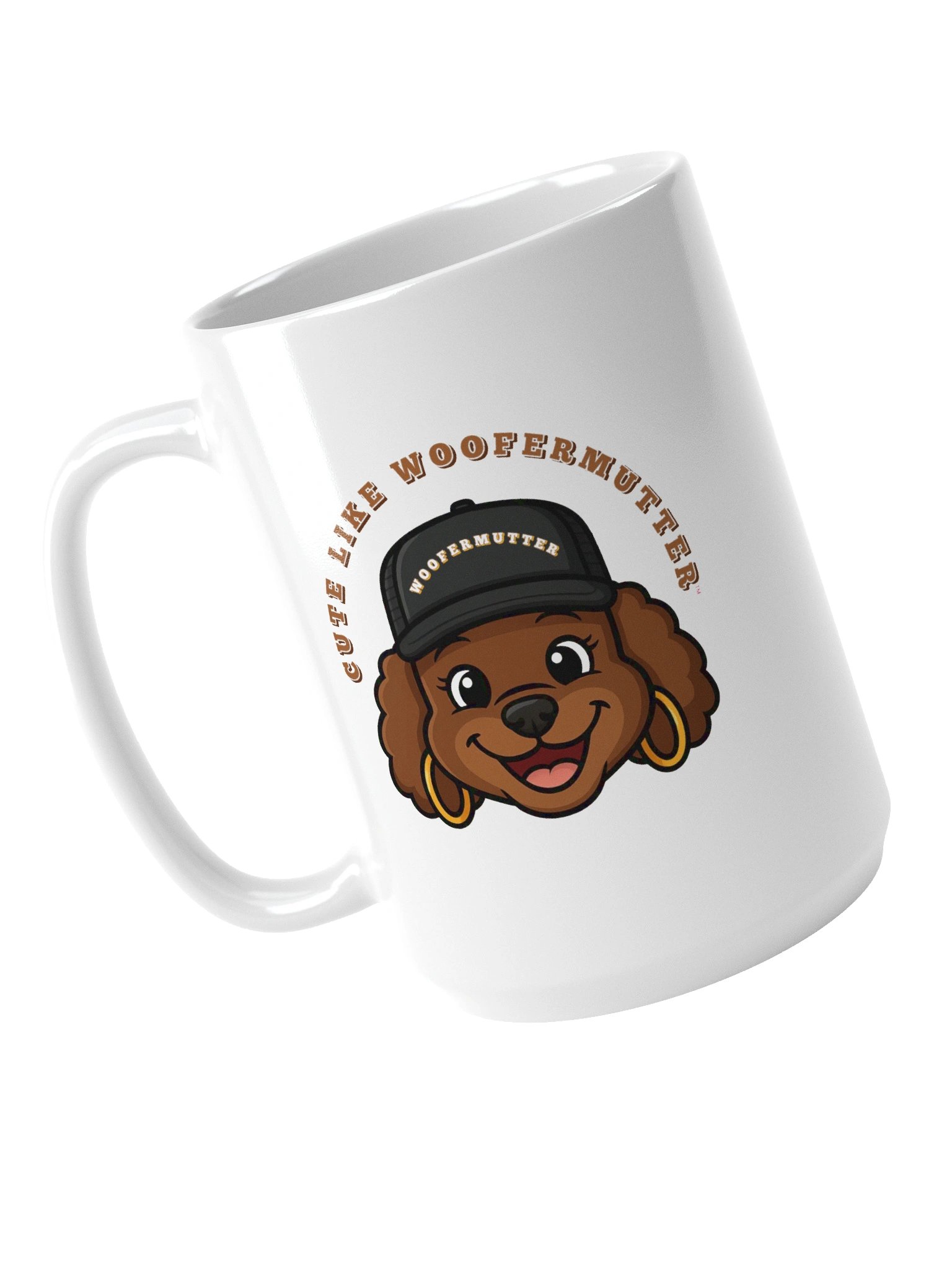 Cute As A WooferMutter™ Brown Poodle White Ceramic Mug product image (8)