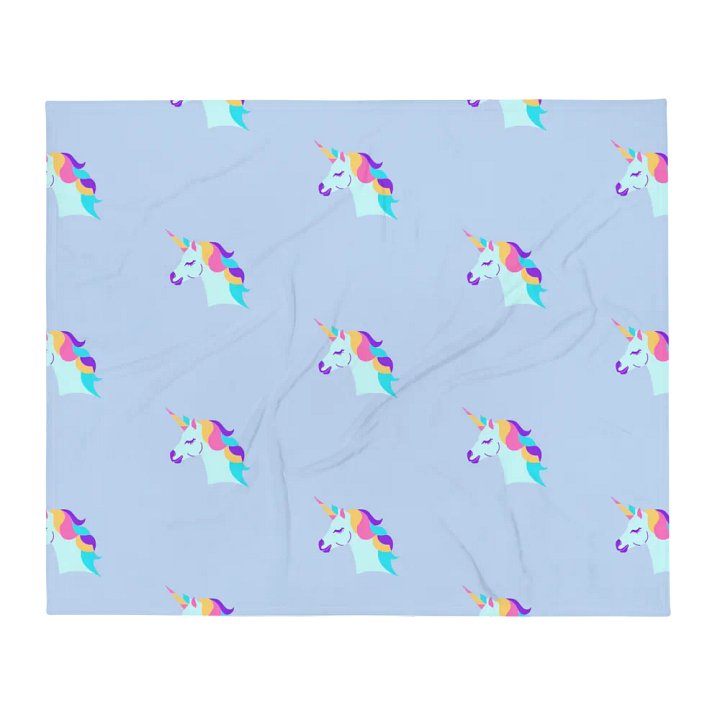 Rainbow Unicorn Dreams Throw Blanket product image (1)