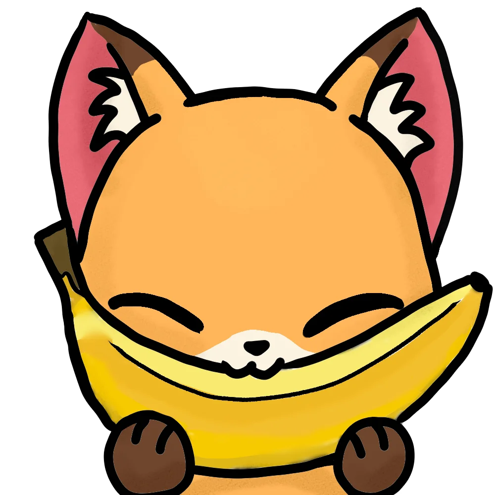 Fox Banana Sticker product image (1)