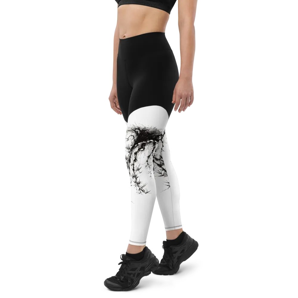 Bamboo Root All-Over Print Sports Leggings product image (10)