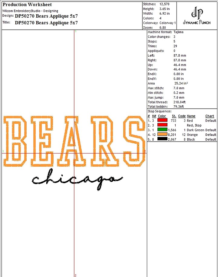 NFL BEARS APPLIQUE product image (2)