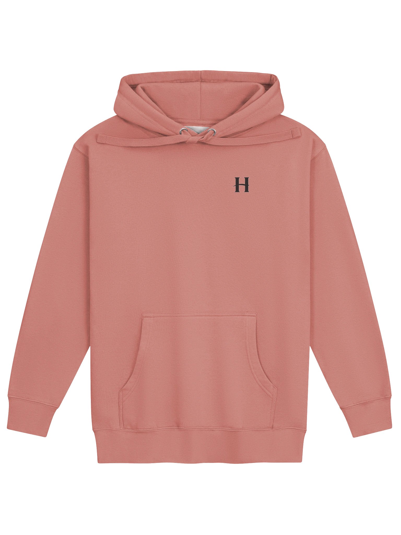 Hidenza H Logo Hoodie – Dusty Rose Oversized Premium Streetwear Pullover product image (1)