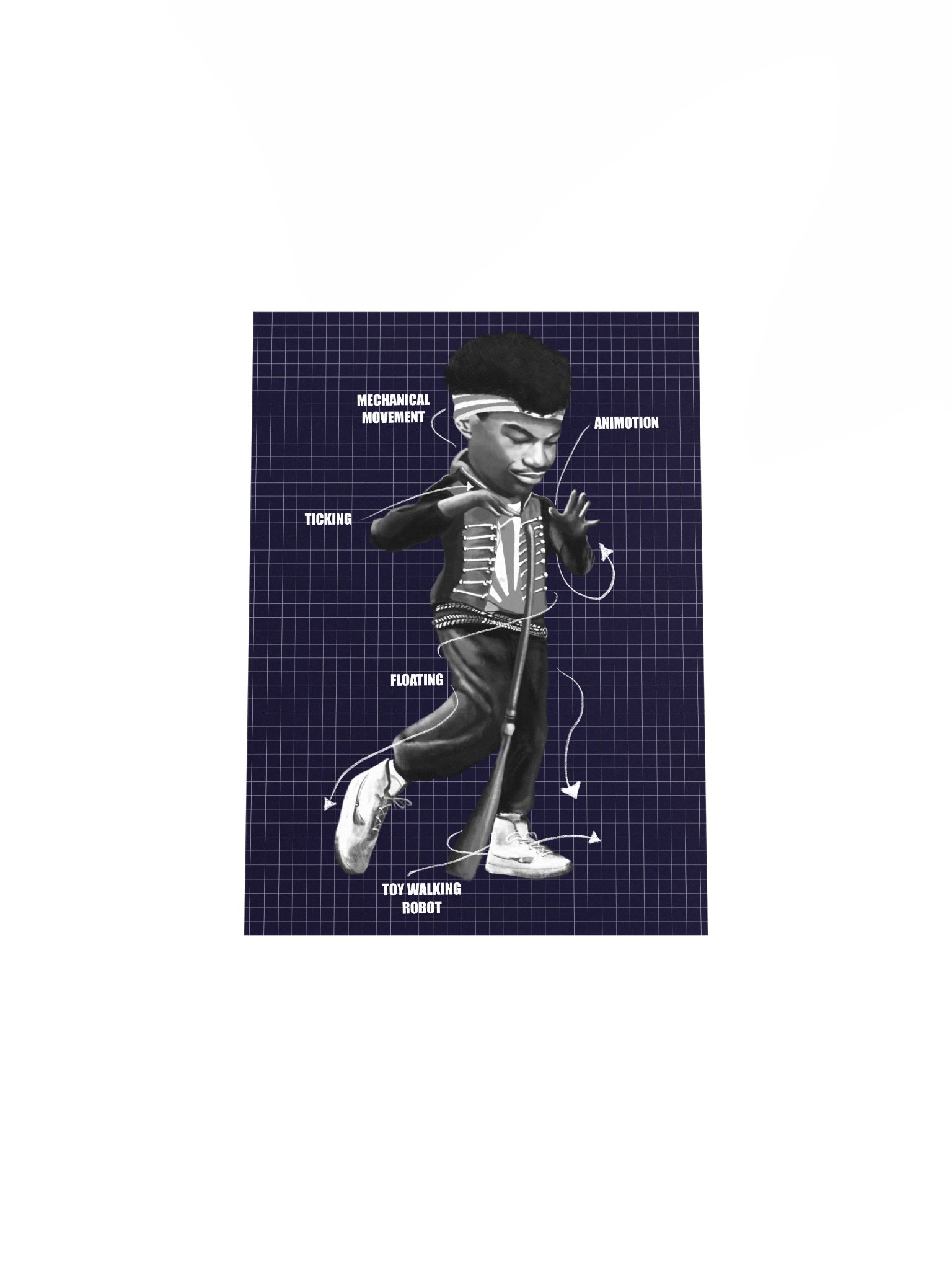 Michael "Boogaloo Shrimp" Chambers Blueprint Print product image (4)