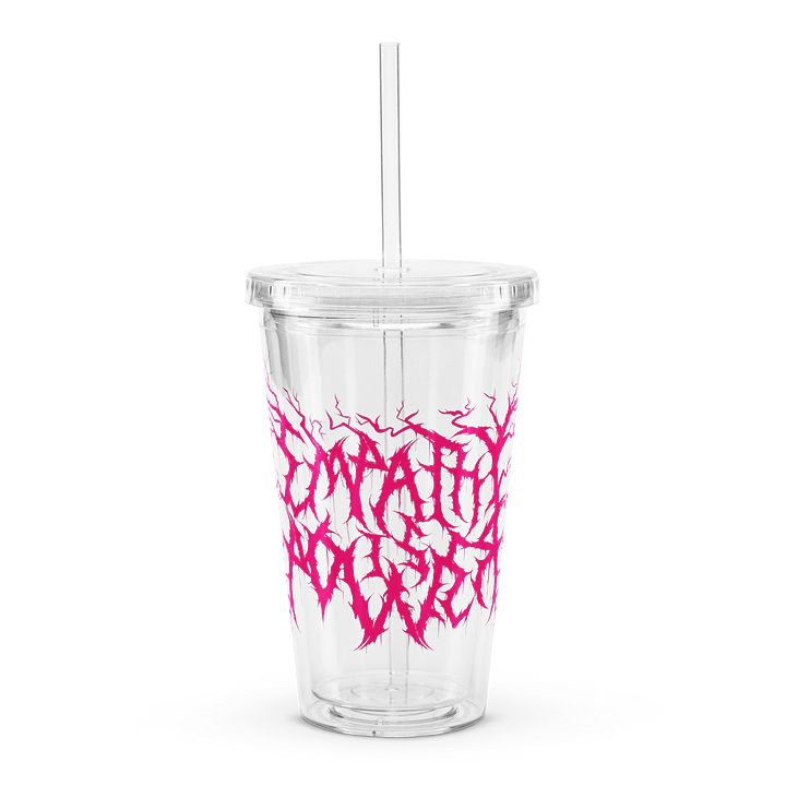 EIP Double Walled Clear Plastic Tumbler (16 oz) HOT PINK product image (1)