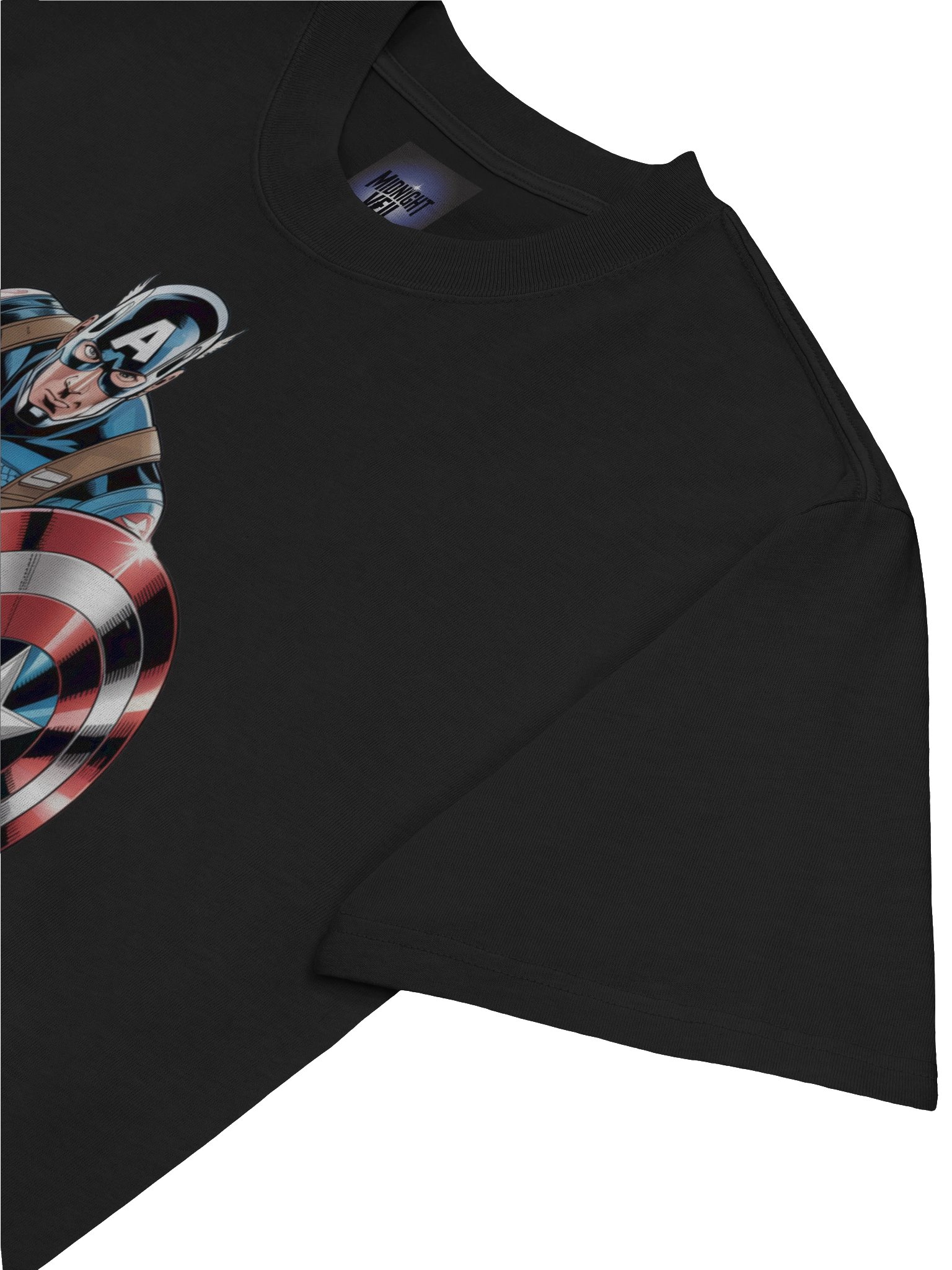 Sentinel Shade: Captain America Veiled Vanguard Oversized Faded T-Shirt product image (7)