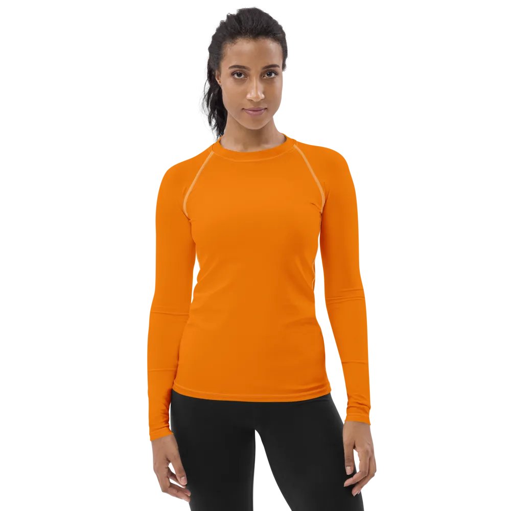 Plain Color Orange Rash Guard product image (1)