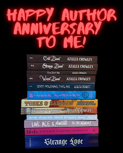 Happy Author Anniversary to me and happy book birthday to my lovely debut novel that I can’t write the title of because Meta ...