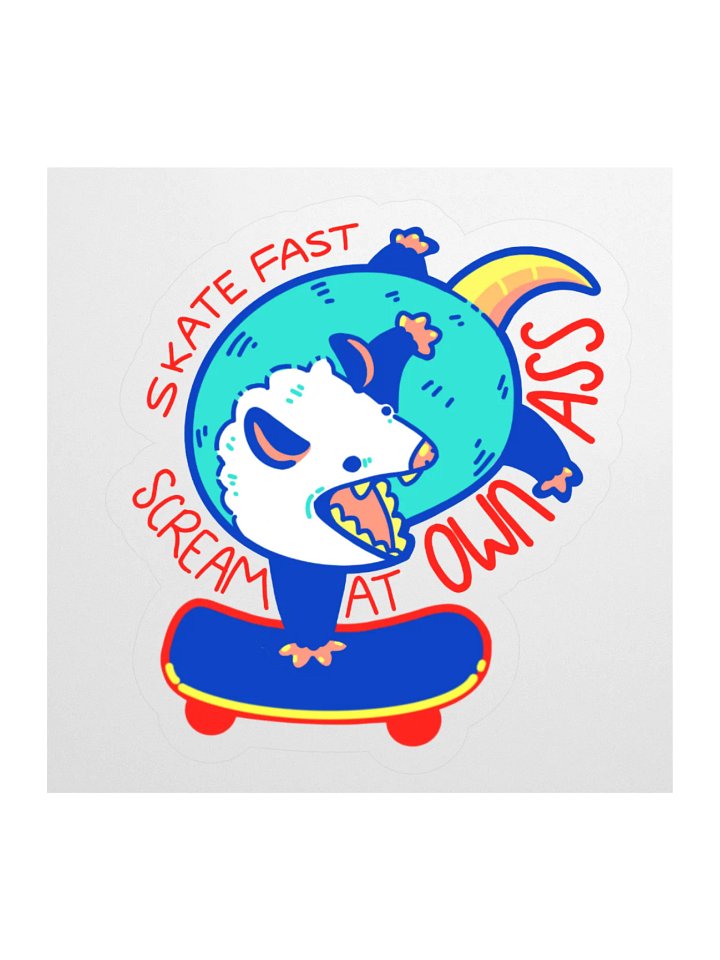 Skate Fast Scream at Own Ass Sticker product image (1)