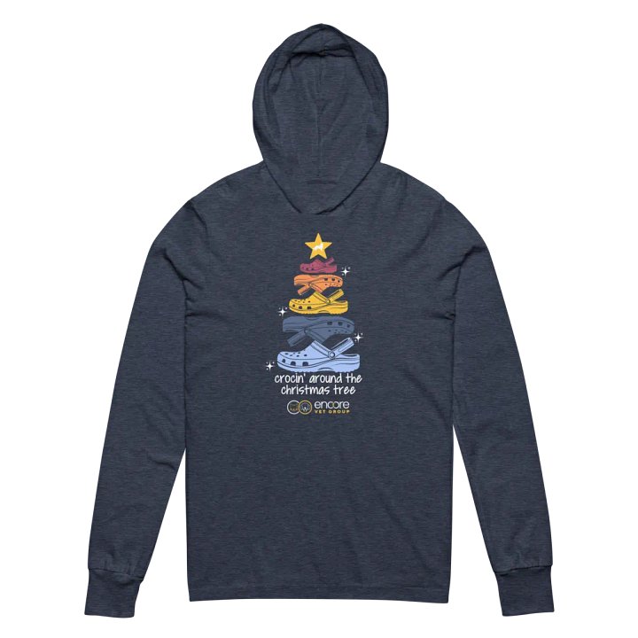 Crocin' Around the Christmas Tree Bella+Canvas Long Sleeve Hooded T-Shirt product image (2)