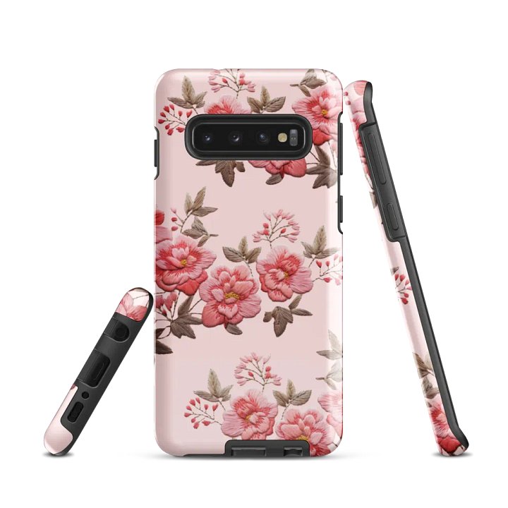 Summer Garden Pink Samsung® Tough Case with Embroidery Effect product image (2)