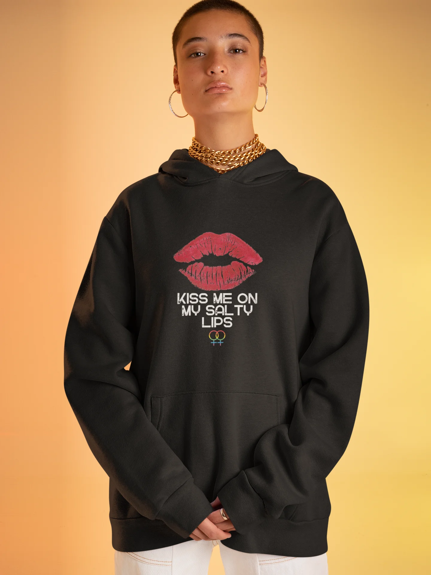 LGBTQ+ Kiss Me On My Salty Lips Hoodie (dark) product image (17)