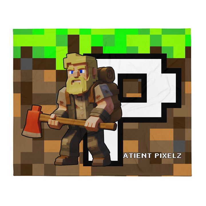 Patient PixelZ P Logo Throw Blanket (PixelZ My Craft) product image (1)