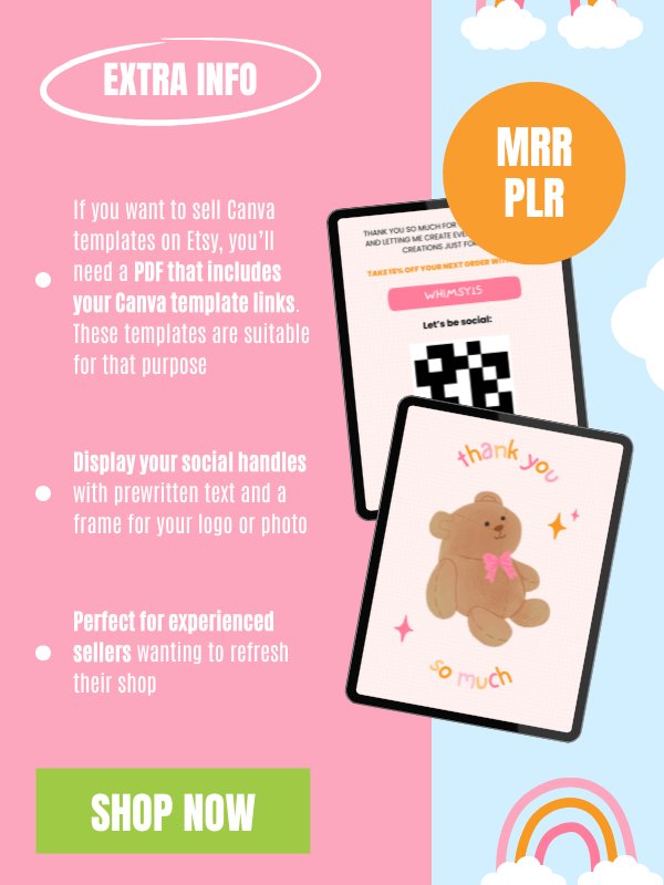PLR/MRR Garden Thank You Card Templates product image (9)