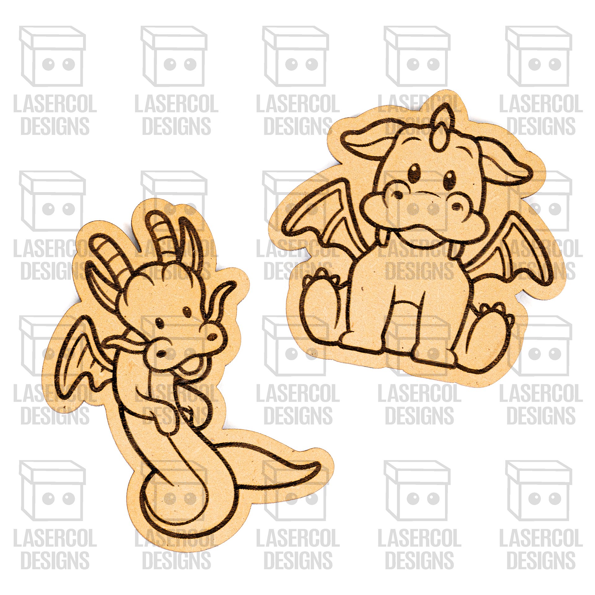 Dragons Paint Kit DIY Cut Outs - Laser Cut Files product image (4)