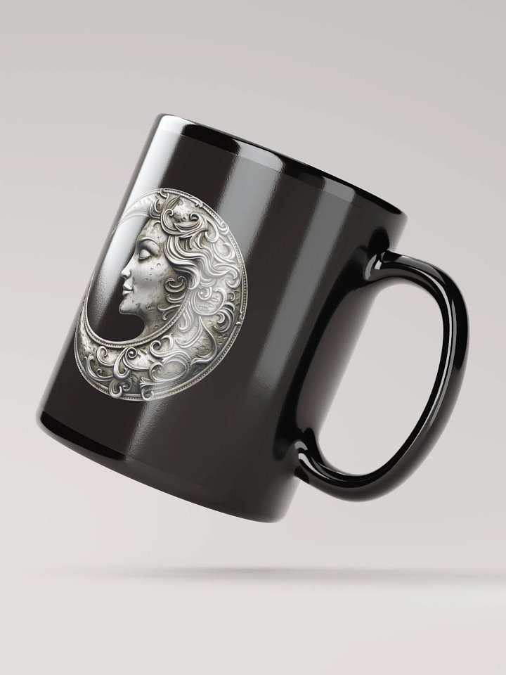 Lunar Faces Black Glossy Mug product image (3)