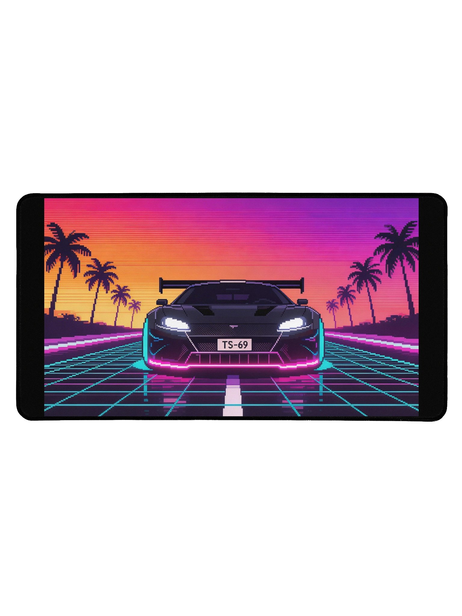 TS-69 Sunset Retro Pixel Art | Desk Mat product image (1)