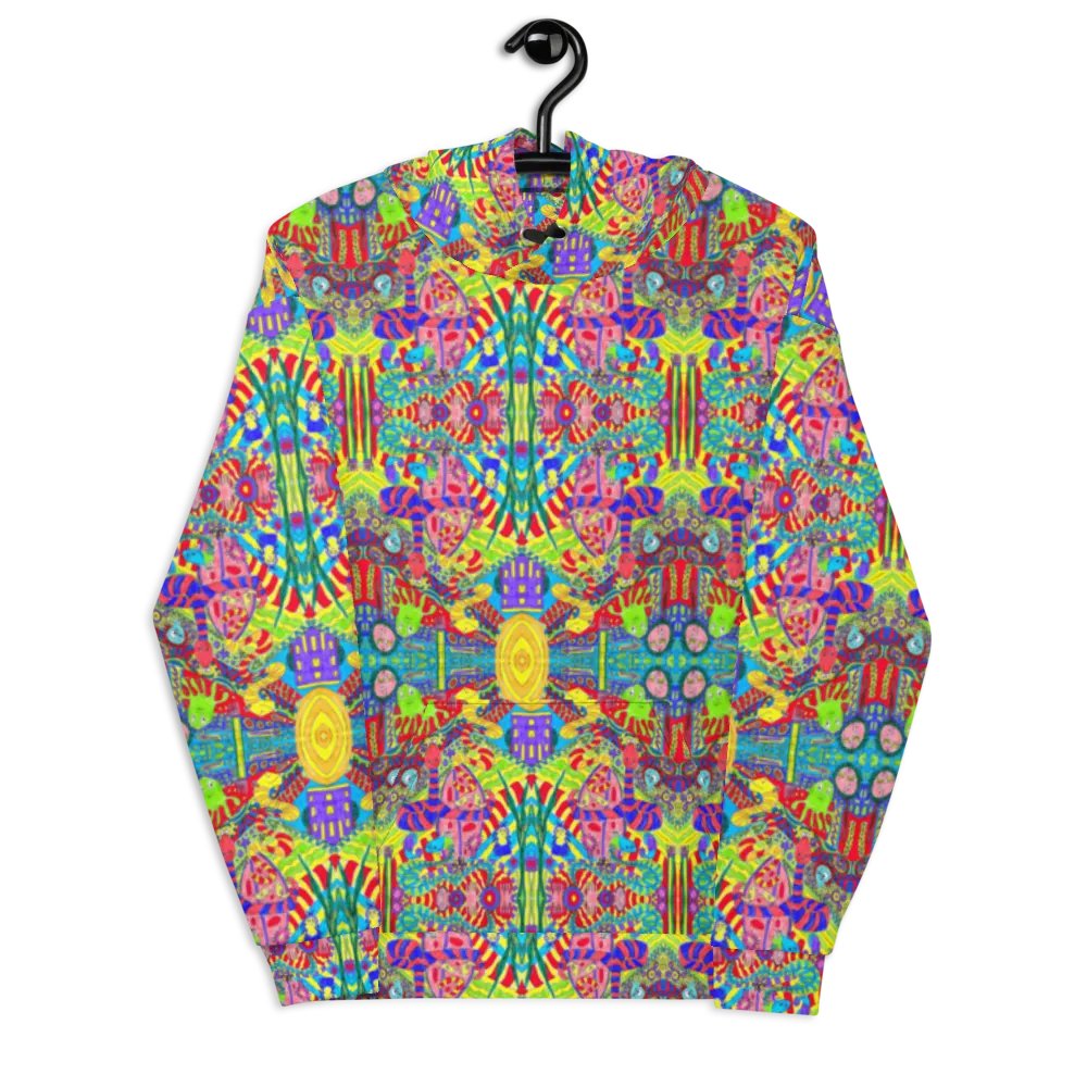 Abstract Doodle Creatures Unisex All Over Print Hoodie product image (7)