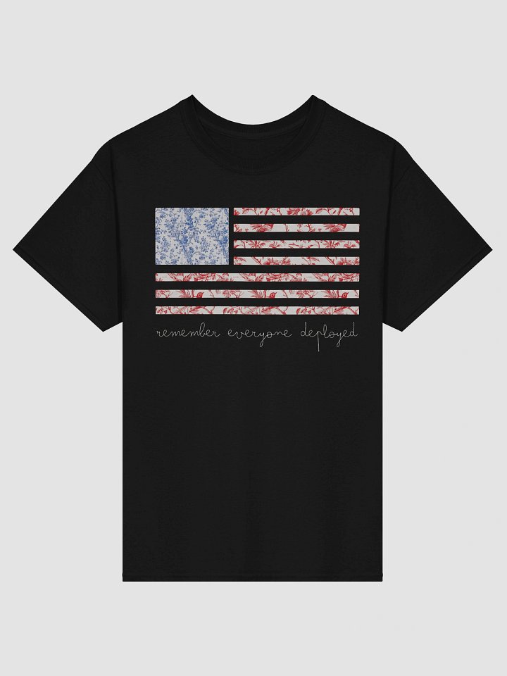RED Friday Shirt - Remember Everyone Deployed Floral American Flag Tee - Memorial Day Remembrance T-Shirt product image (2)