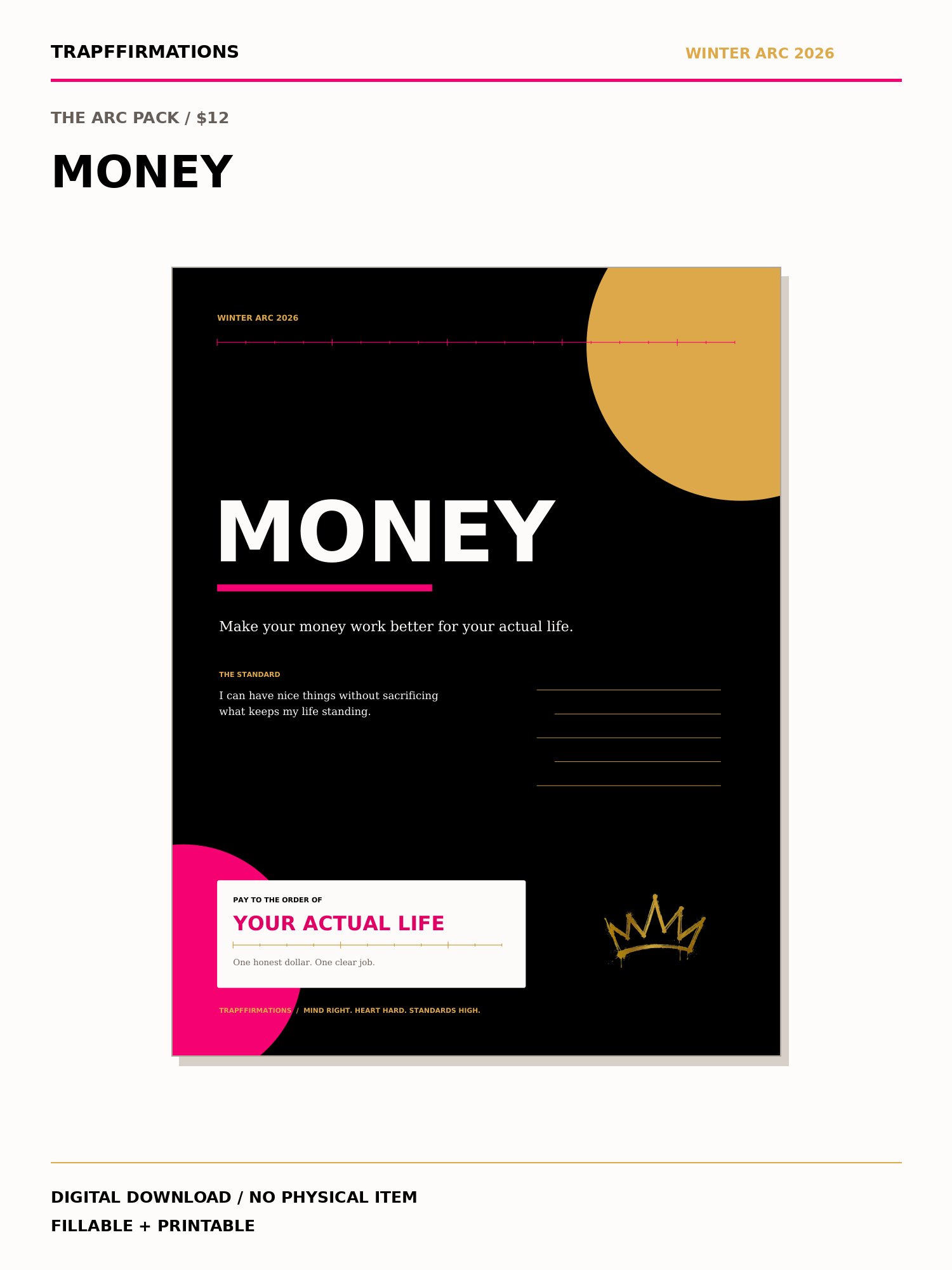 MONEY | Winter Arc 2026 Arc Pack product image (1)
