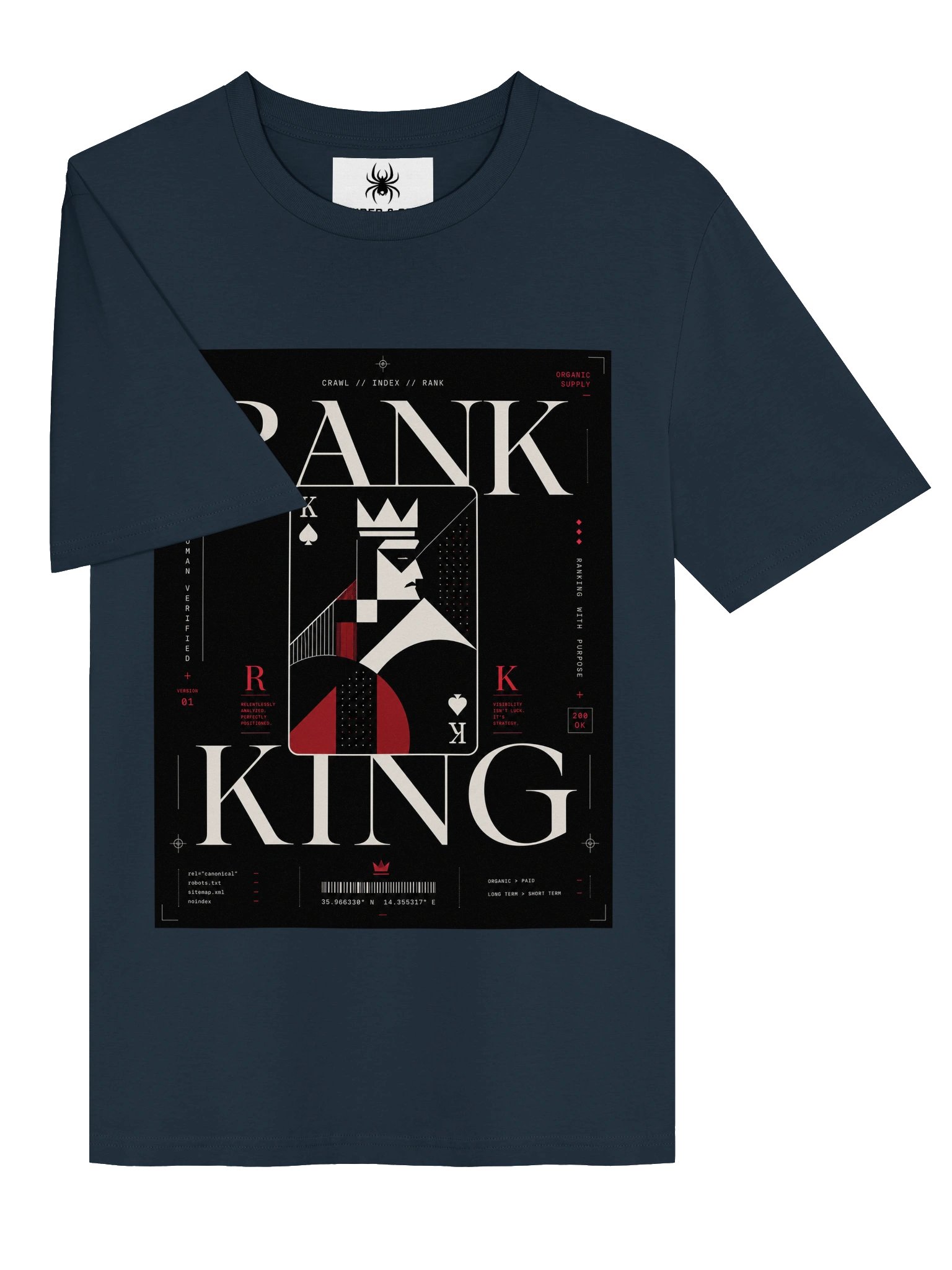 "Rank King" Tee – Premium SEO Shirt | Crawl // Index // Rank product image (12)