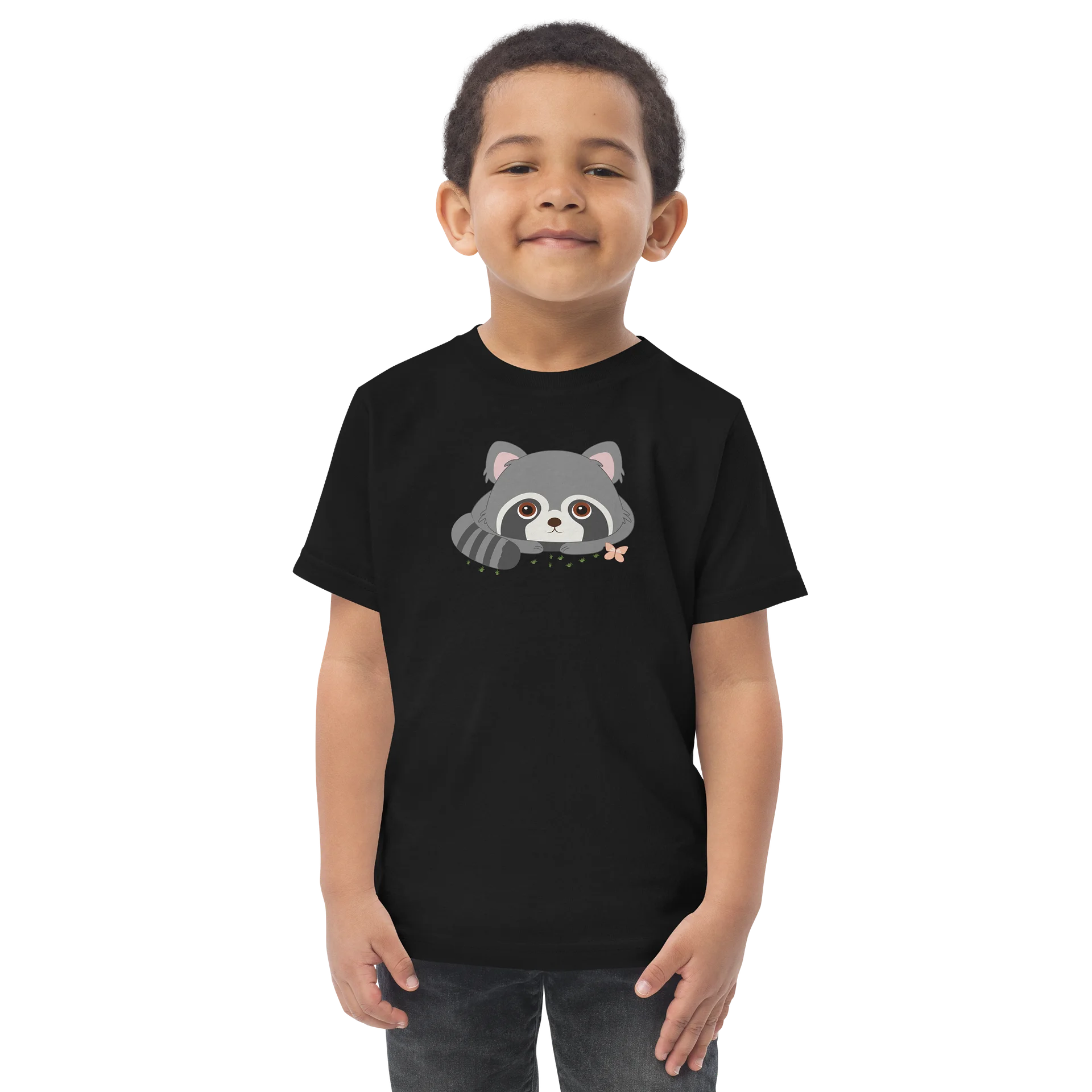 Spring Friends Raccoon Toddler Jersey T-Shirt product image (1)