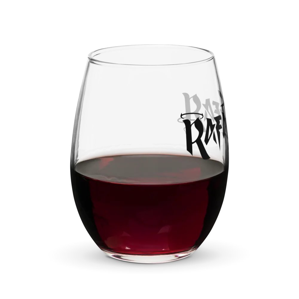 RafaZafar Logotext Stemless Winglass (black) product image (8)