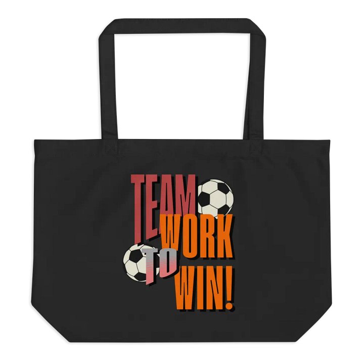 Team Work To Win! Soccer Bold Victory Tote Bag product image (1)