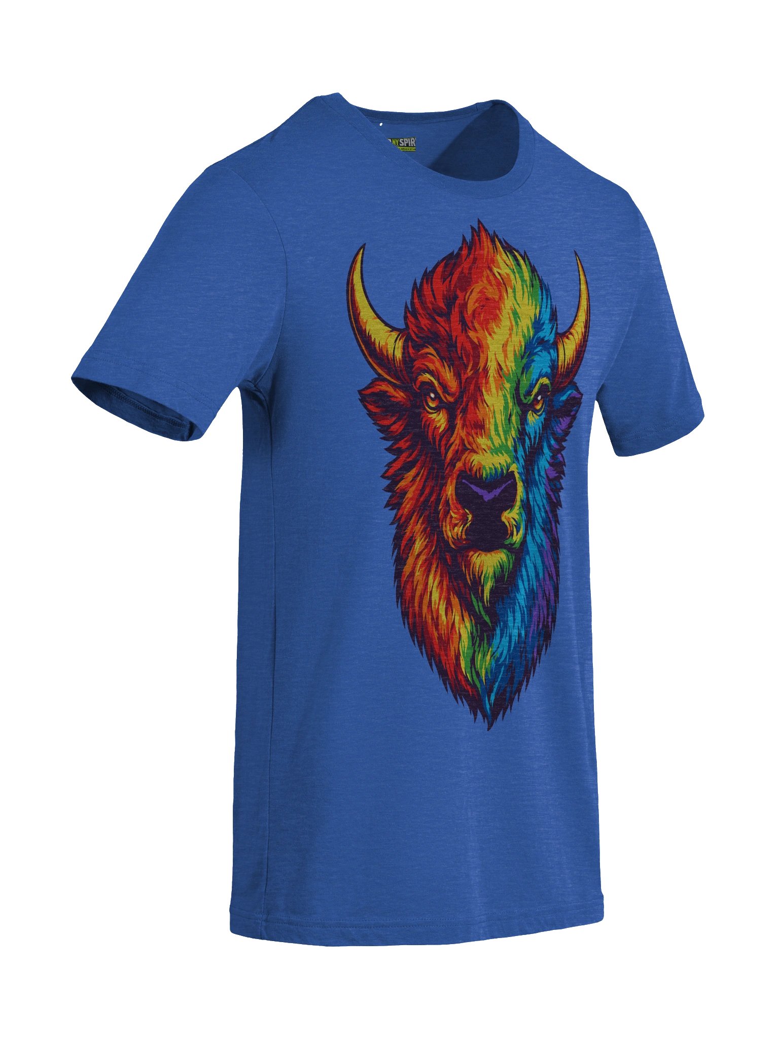 Colorful Rainbow Buffalo Bison T-Shirt | Vibrant 716 Festival & Streetwear Shirt product image (9)