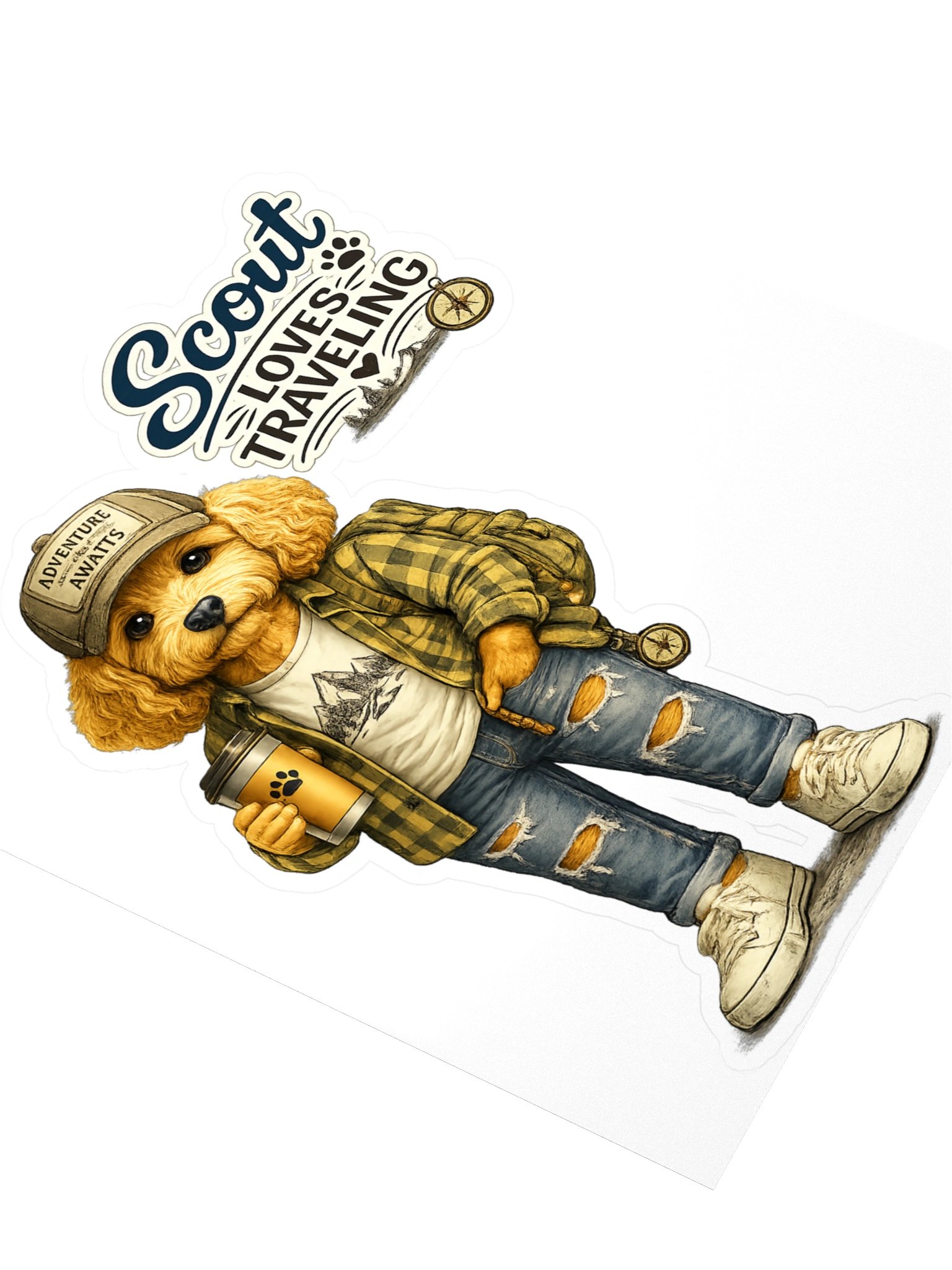 Scout Loves Traveling Kiss Cut Sticker product image (3)