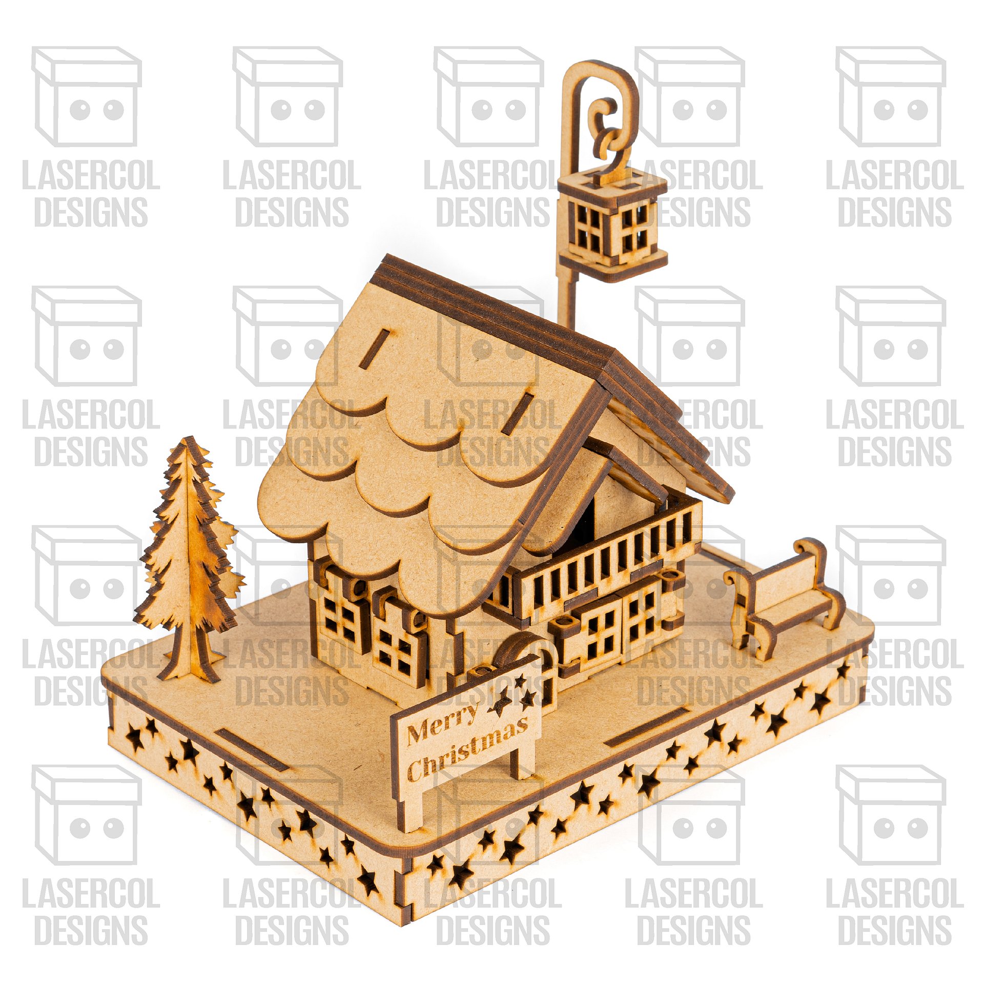 Christmas Houses (4 Styles) - Laser Cut Files product image (10)