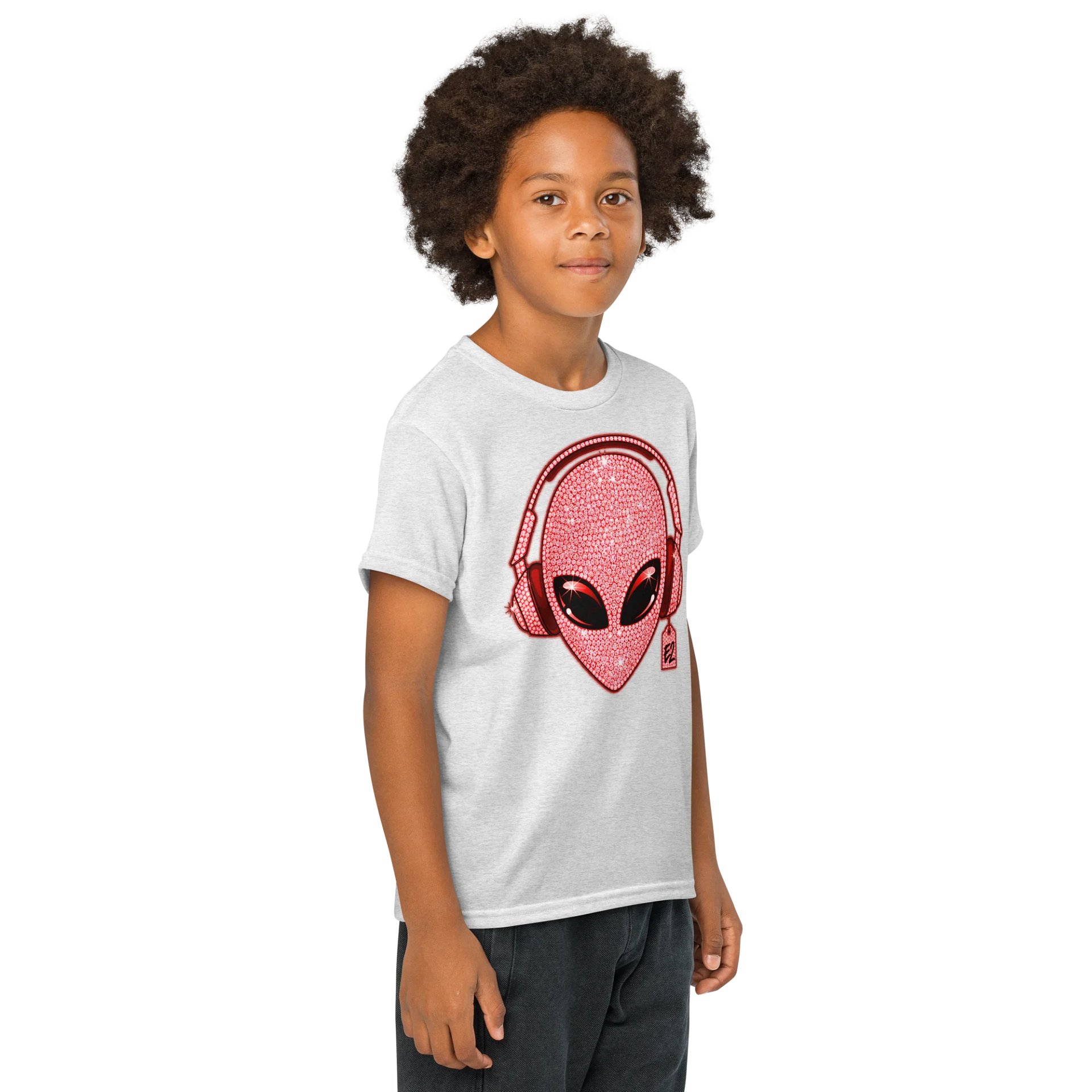 Kids Red Diamonds e² Alien Logo Printed Tee product image (21)