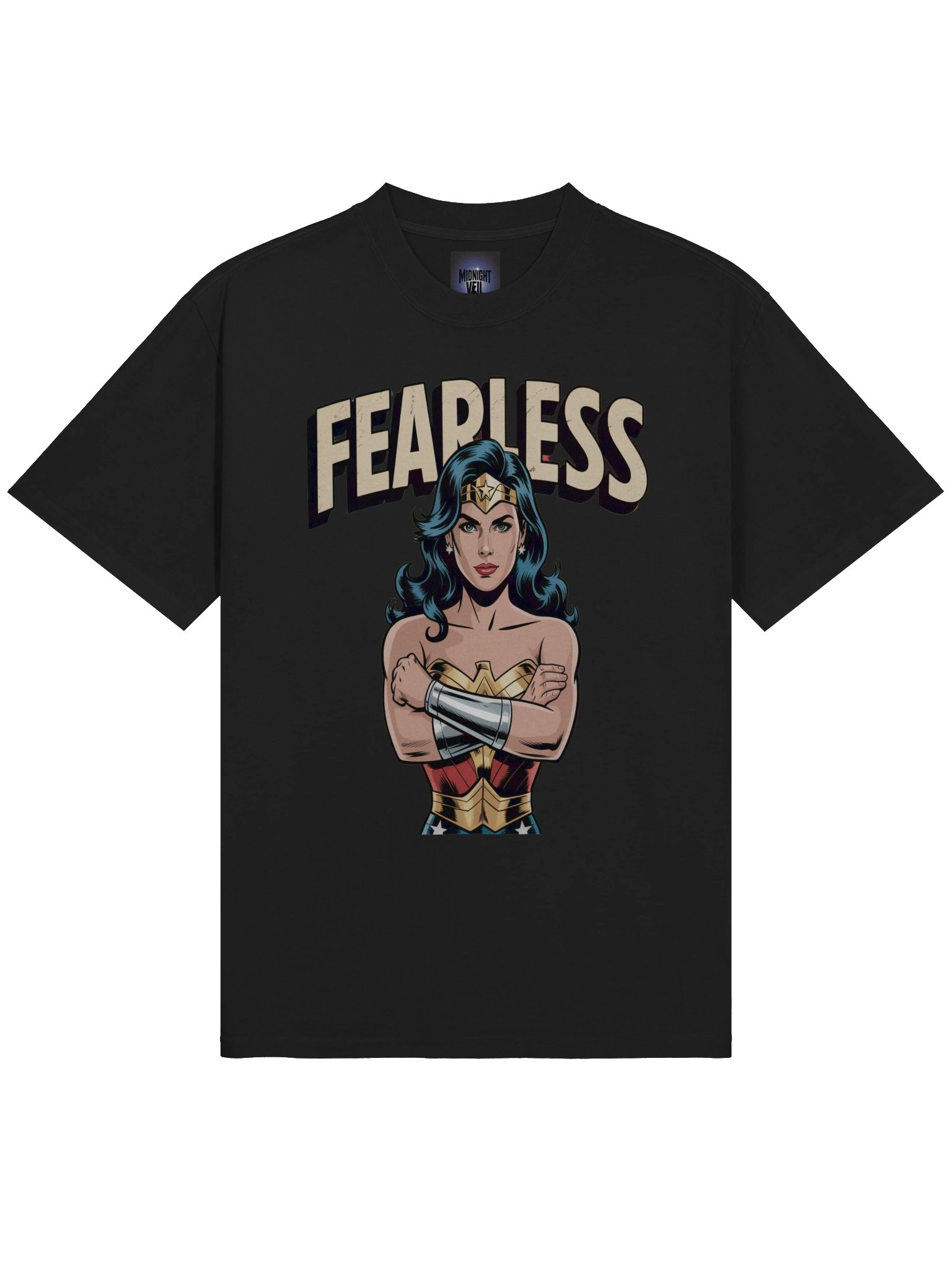 Wonder Woman Fearless Eclipse Oversized Faded T-Shirt product image (5)