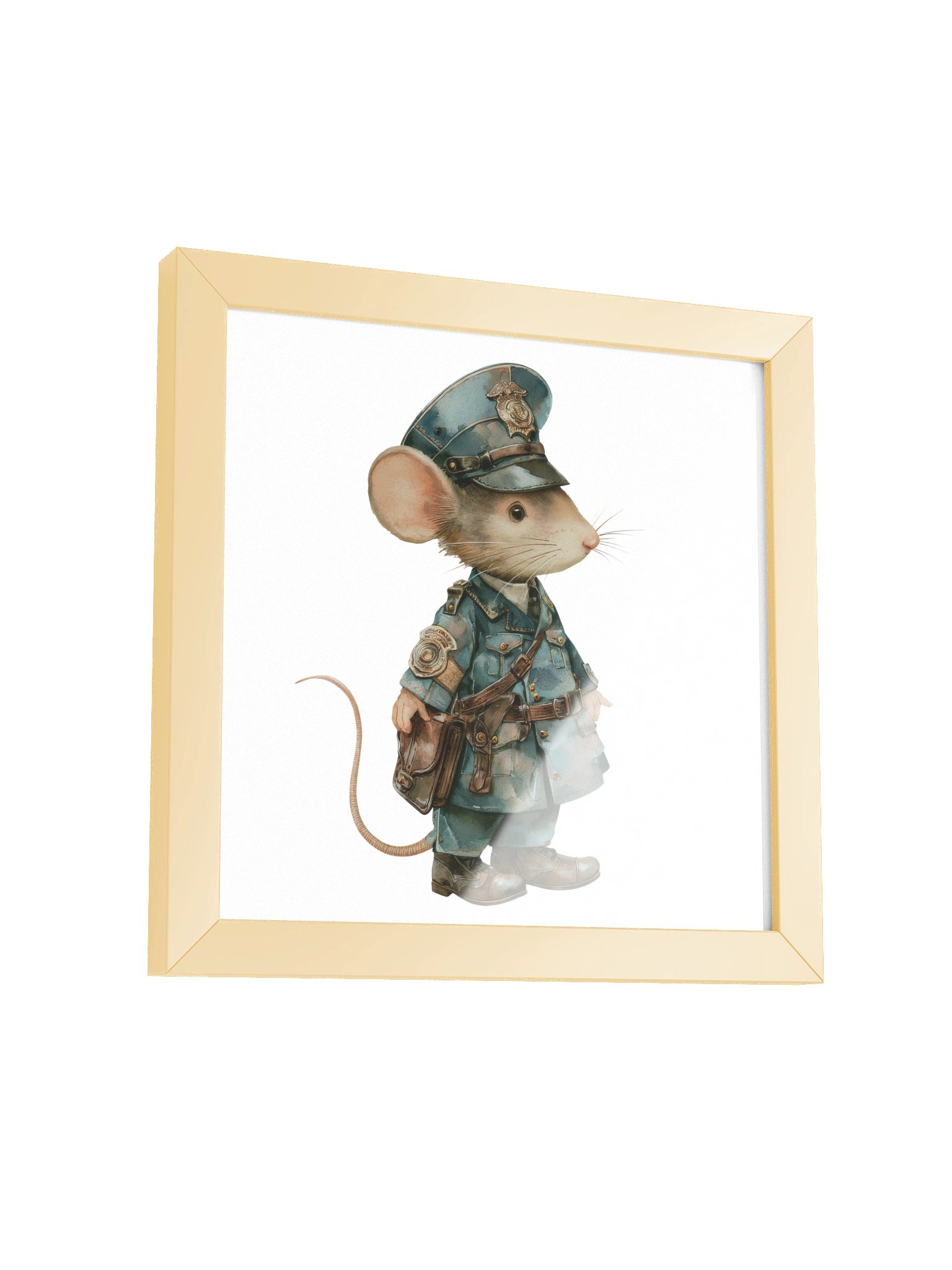 Faithful Duty — The Watchful Village Mouse Framed Art Print (10x10") product image (7)