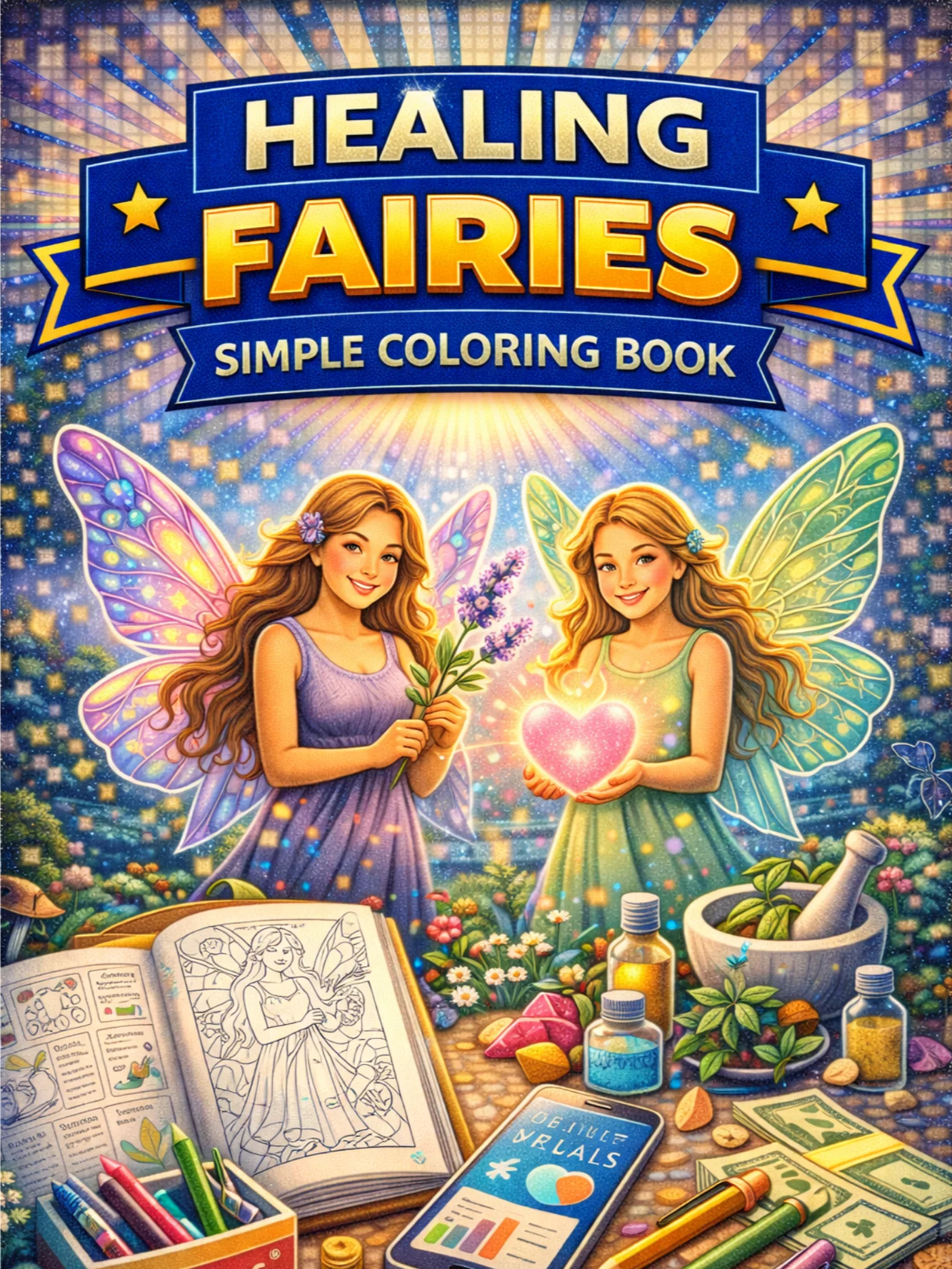 Healing Fairies: Simple Coloring Book product image (1)