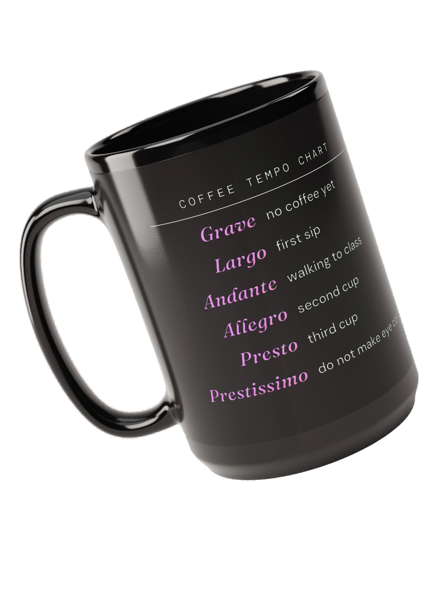 Coffee Tempo Chart Mug - Black product image (5)