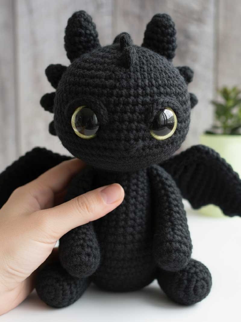 Dragon Amigurumi Crochet Pattern PDF, Realistic Fantasy Dragons Plush, Detailed Wings & Horns, Advanced DIY Toy product image (3)