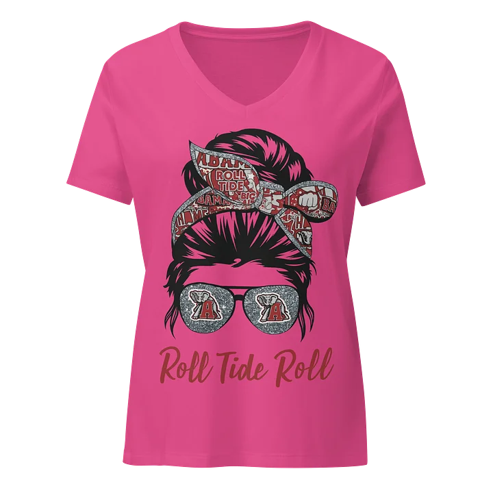 BAMA Roll Tide Roll Women's V-Neck Tee product image (2)