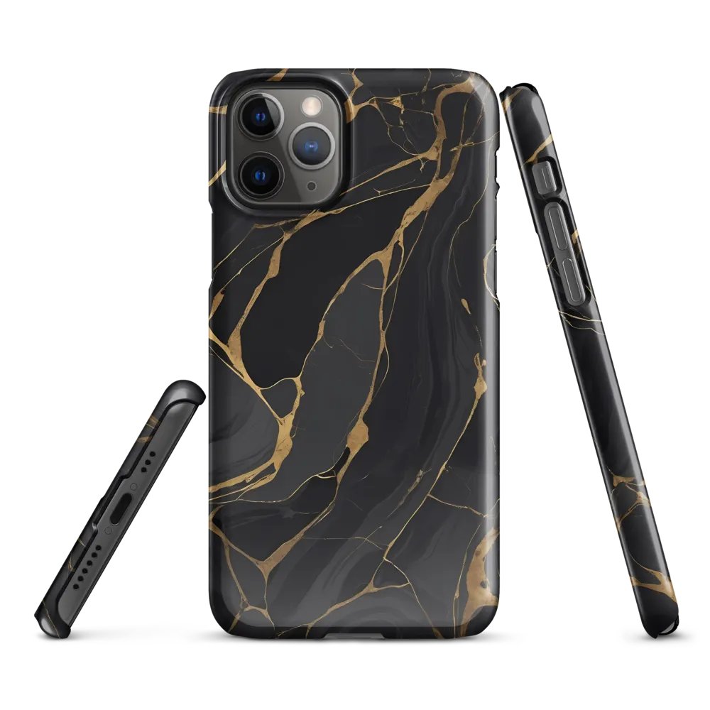 Snap Case for iPhone – Ebon Gold Waves product image (1)