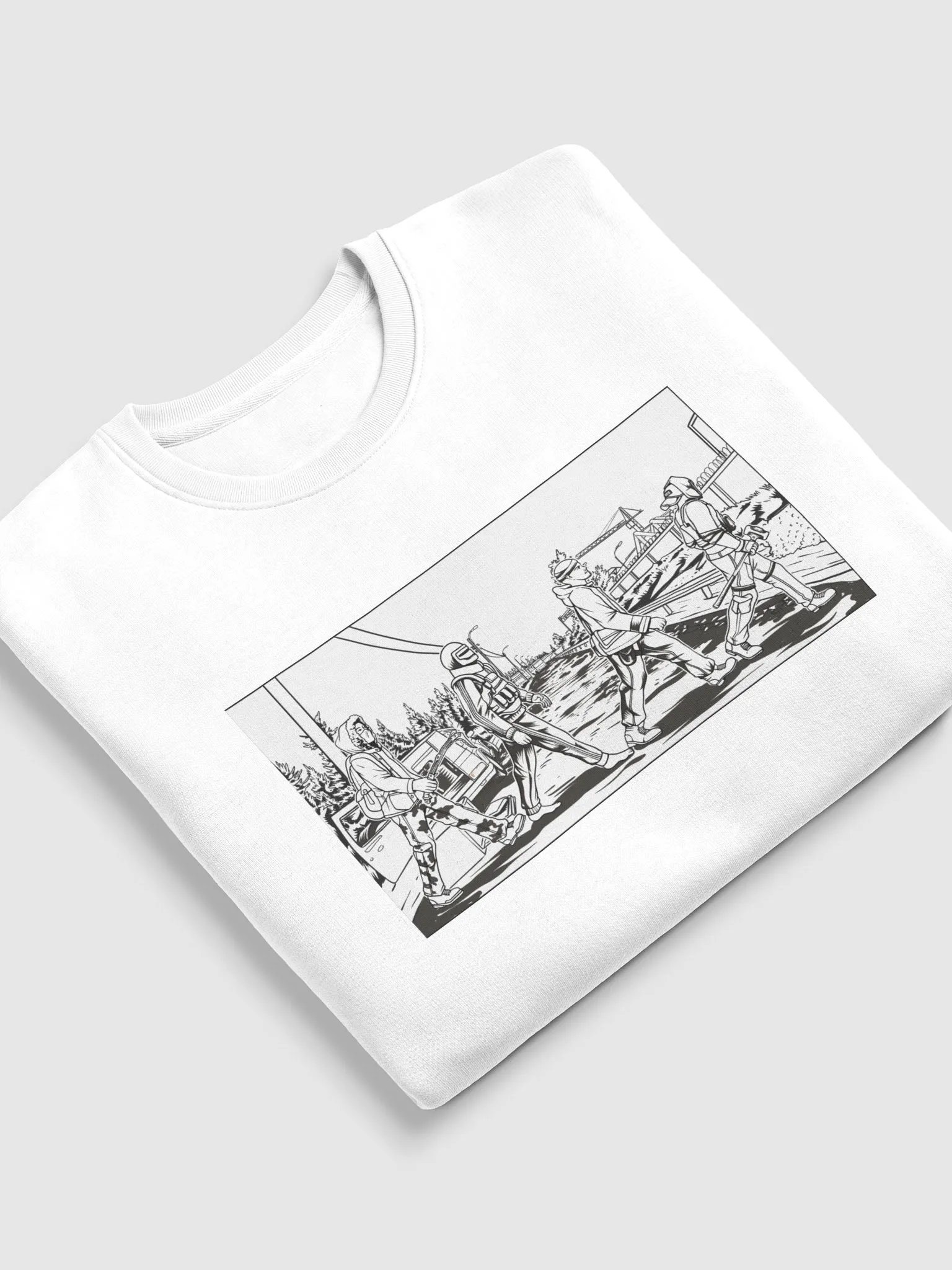 Post-Apocalyptic Road Sweatshirt BW product image (6)