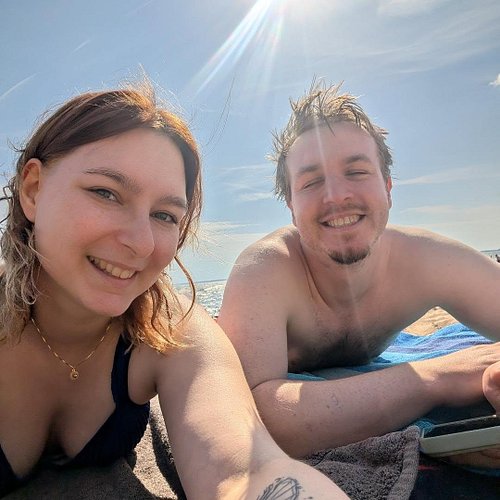 Enjoying the beach with my man ❤️✨ @mr_pjary