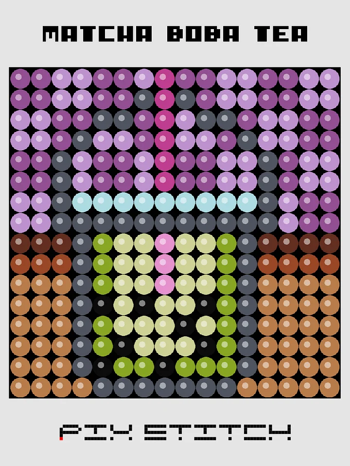 Matcha Boba Tea Pixel Art product image (1)