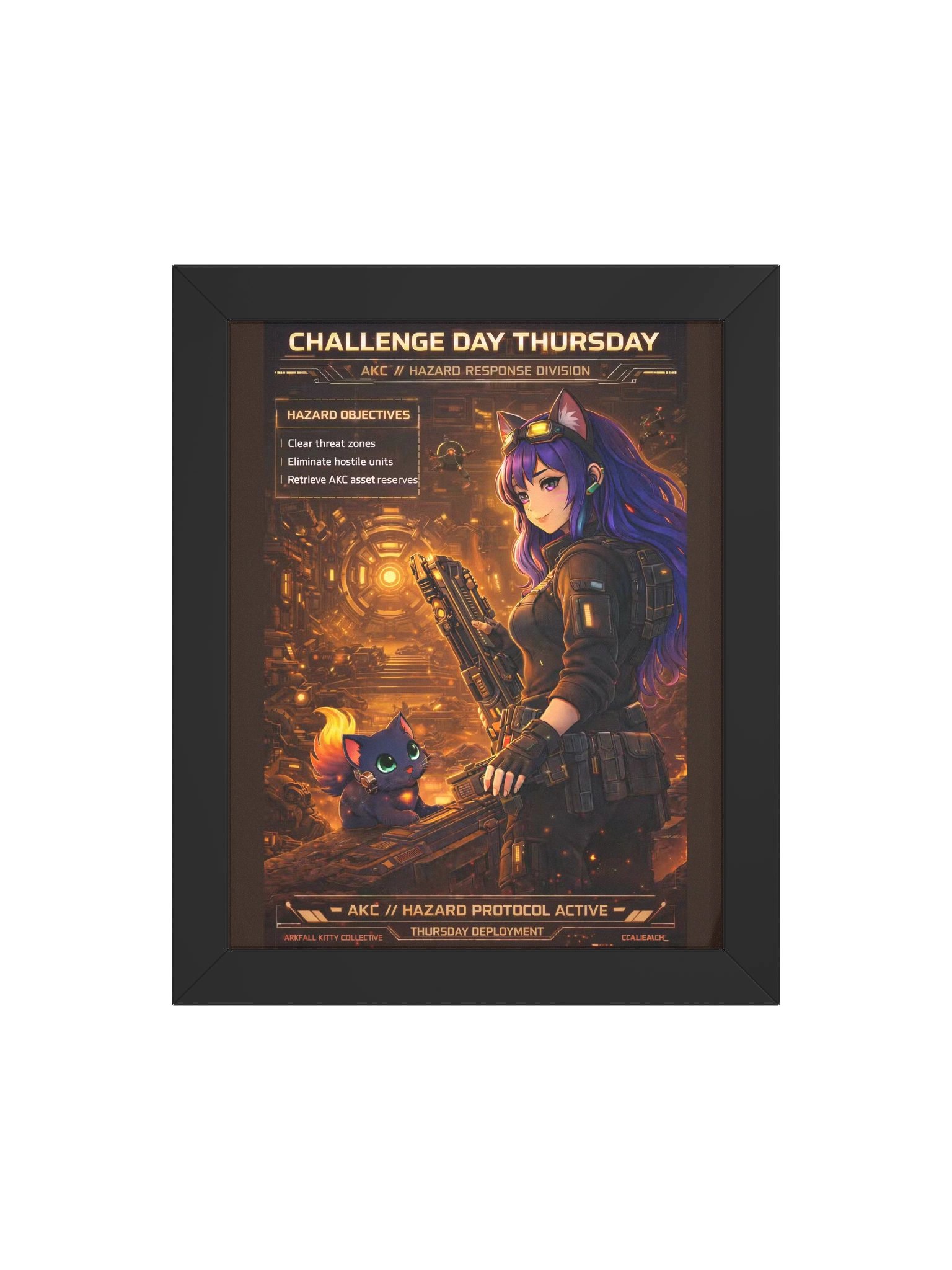• AKC // Challenge Day Thursday Poster | AKC Themed Day Series | Arkfall Kitty Collective Wall Art product image (4)