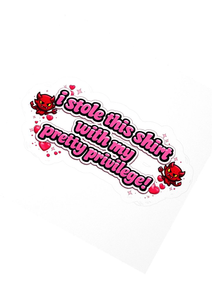 Pretty Privilege 3" x 3" sticker product image (2)